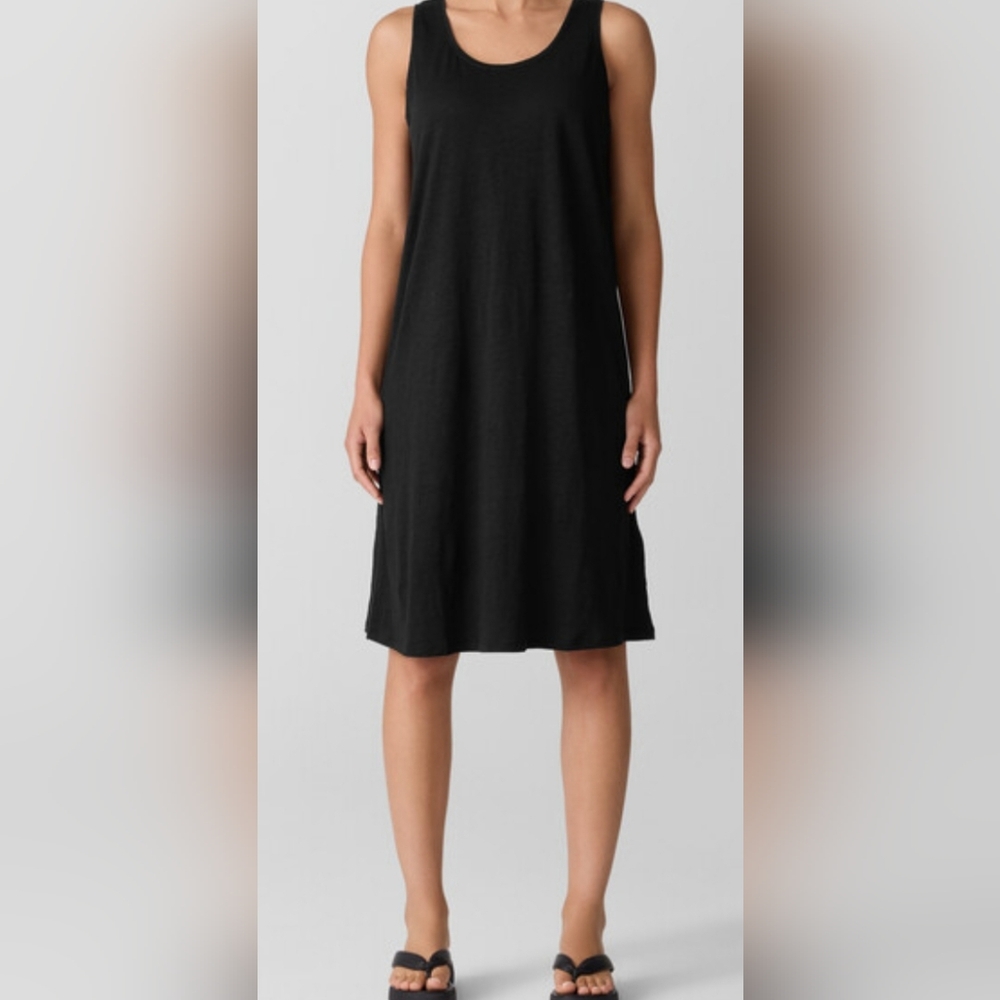 Eileen Fisher Linen Black Dress